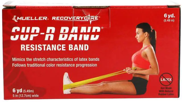 Alt view image 4 of 4 - Mueller SUP-R BAND Resistance Band: 5 in. x 6 yds. / X-Heavy Resistance (Black)