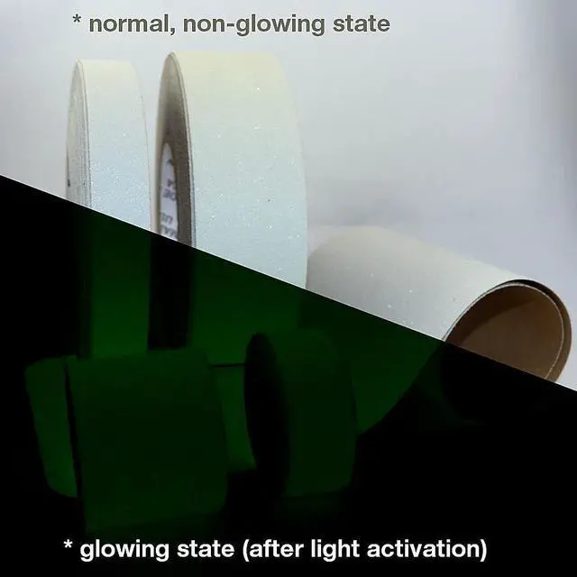 Alt view image 2 of 2 - Wooster NiteGlow Flex-Tred Glow-in-the-Dark Anti-Slip Tape: 1 in. x 60 ft. (Luminescent Lime Green)