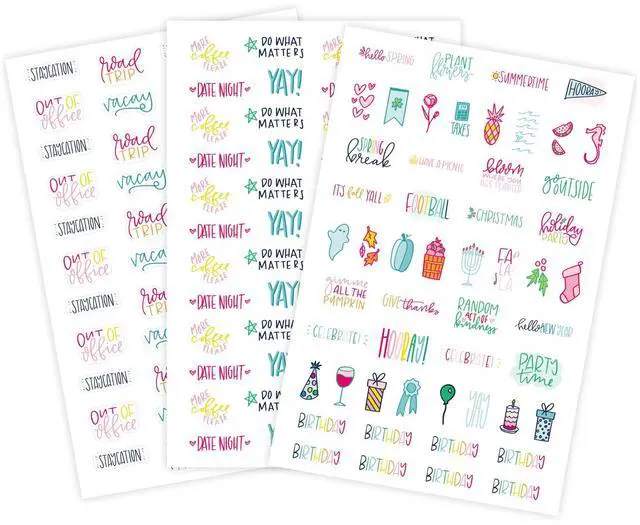Main image of At-A-Glance Simplified System by Emily Ley Phrase Sticker Pack: 6-pack