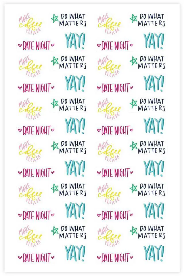 Alt view image 5 of 5 - At-A-Glance Simplified System by Emily Ley Phrase Sticker Pack: 6-pack