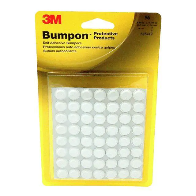 Alt view image 6 of 7 - 3M Bumpon Self-Adhesive Protectors: 1/2 in. width x 0.14 in. thick (Clear) *retail-packaged SJ5312Bl RETAIL-PACK