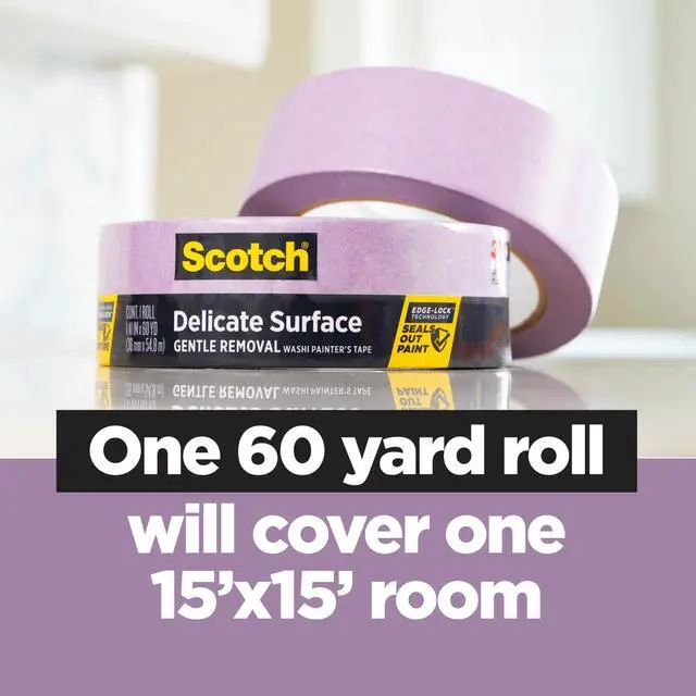 Alt view image 4 of 7 - Scotch Delicate Surface Painters Tape: 1.41 in. x 60 yds. (Purple) *4-pack