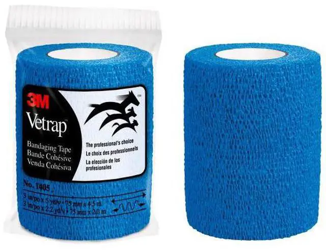 Main image of 3M Vetrap Bandaging Tape: 3 in. x 15 ft. (Blue)