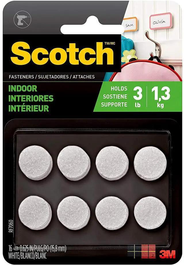 Main image of Scotch Indoor Fastener Dots: 5/8 in. width (White)