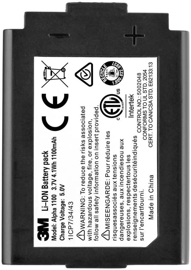 Alt view image 2 of 2 - 3M Rechargeable Li-Ion Battery Pack: Charge Voltage: 5.0V (Black) - OEM