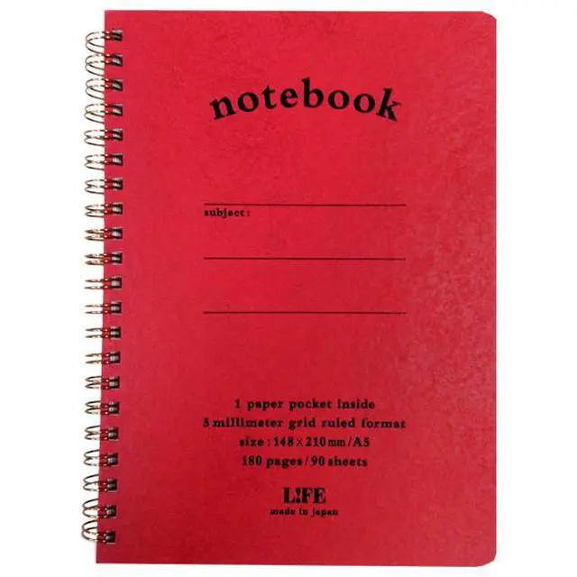 Alt view image 4 of 5 - Life Pocket Notes Spiral Bound Notebooks: 6 in. x 8 in. (Red) - OEM