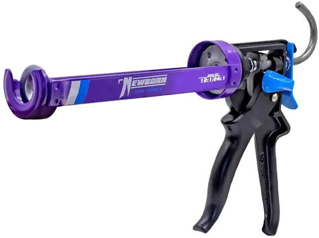 Main image of Newborn Dual-Thrust Smooth Rod Caulking Gun (360-DT): 10 oz. cartridge dispenser (Purple)