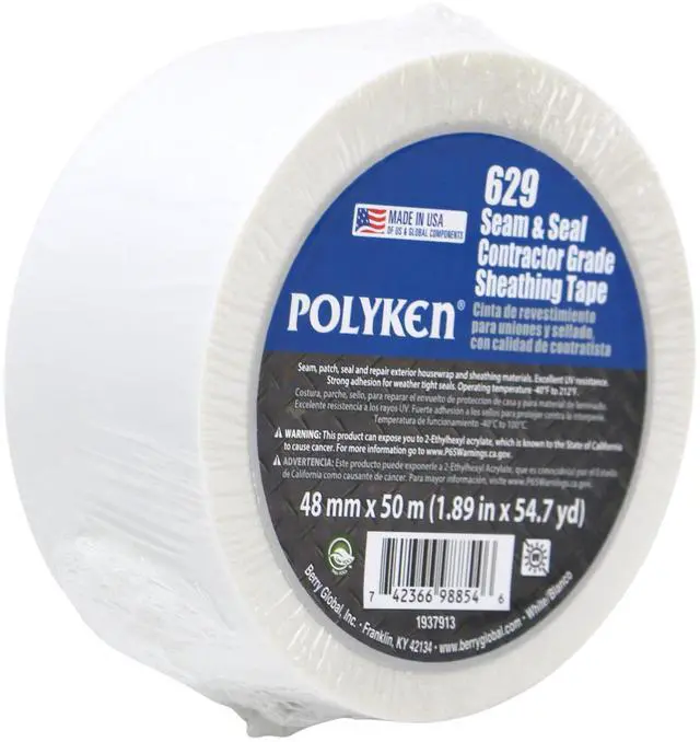 Alt view image 3 of 3 - Polyken Seam & Seal Contractor Grade Sheathing Tape: 2 in. x 55 yds. (White)