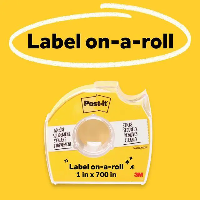 Alt view image 2 of 7 - Post-it Labeling and Cover-up Tape: 1 in. x 700 in. (Neon Green) 658LRG