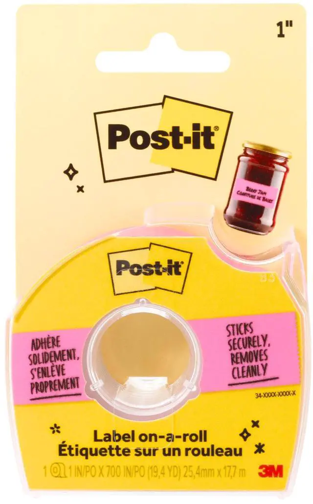 Main image of Post-it Labeling and Cover-up Tape: 1 in. x 700 in. (Neon Pink) 658LRP