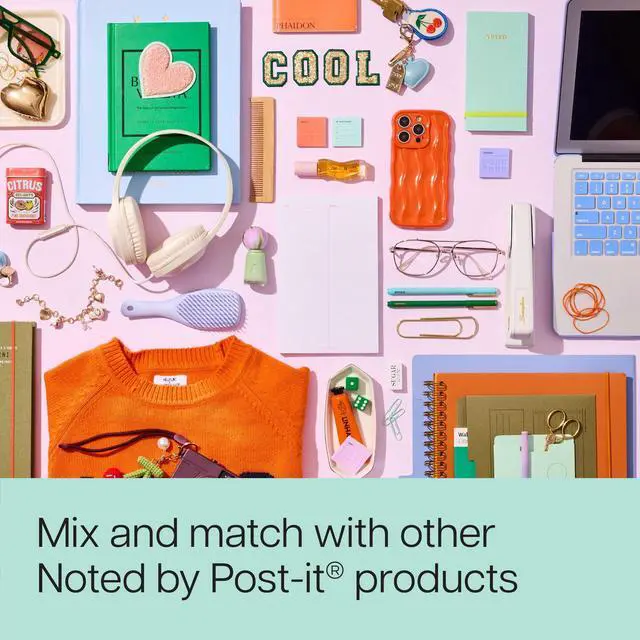 Alt view image 5 of 6 - Post-it Noted Mini List Notes: 4 in. x 2.9 in. (Stripe Green) *100-sheets per pad / 1-pack NTD10-34-1