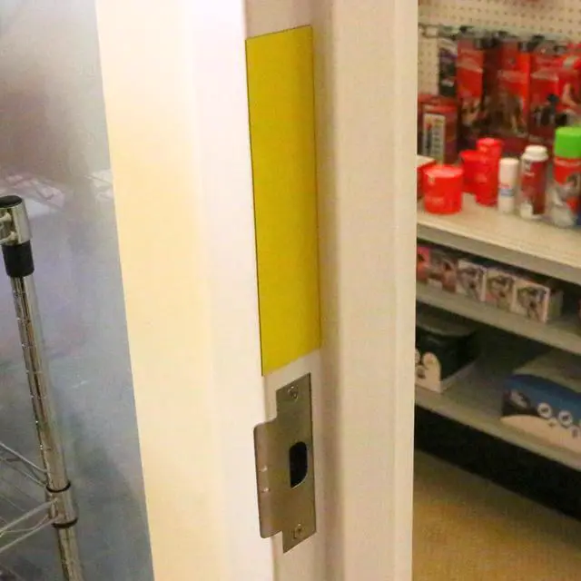 Alt view image 6 of 7 - FindTape Door Lockdown Magnets: 2 in. x 8 in. (Yellow) *10-pack DLM-10Y