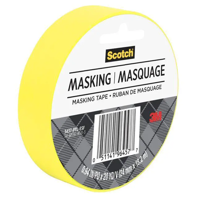 Alt view image 13 of 19 - Scotch Expressions Masking Tape .94" x 20 yds. Yellow (3437-PYL) 201984