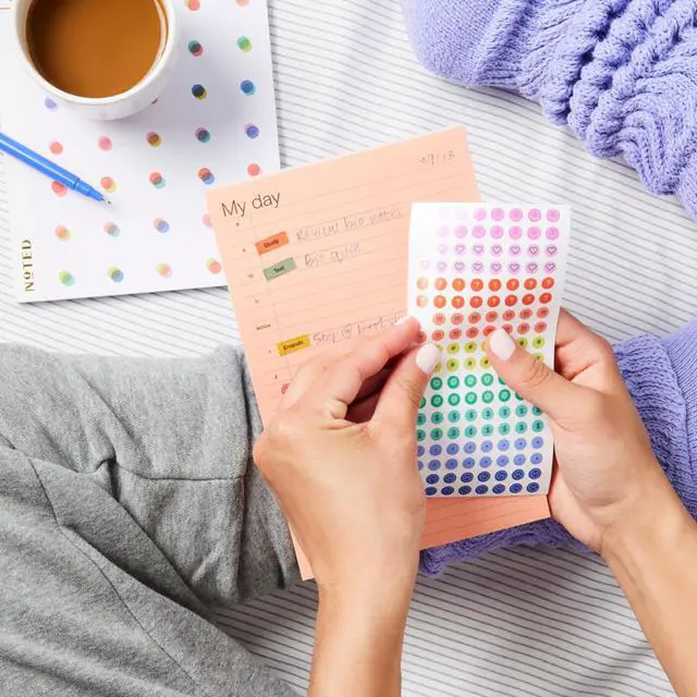 Alt view image 2 of 5 - Post-it Noted Planner Dots / Stickers: 0.25 in. diameter / 408 dots/pack (Pink and Purple) *408 dots/25 coins NTD-PD-PP