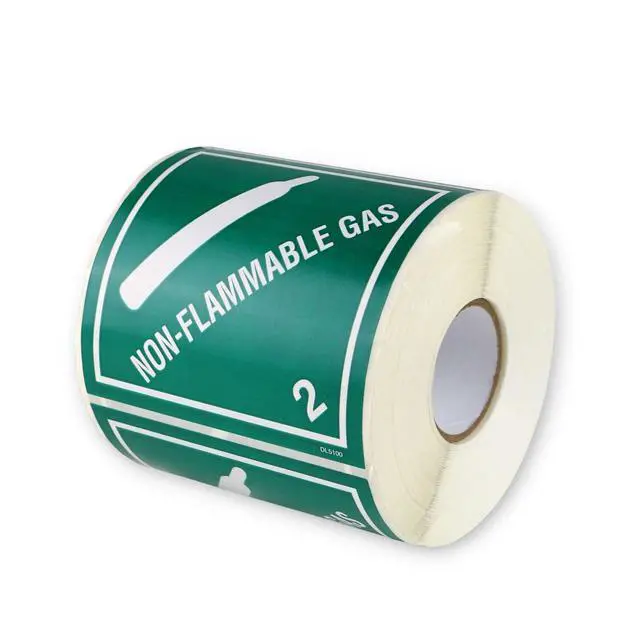 Alt view image 3 of 6 - FindTape Regulated DOT Shipping Labels: 4 in. x 4 in. (NON-FLAMMABALE GAS) *500-labels DL5100