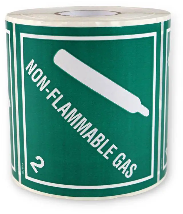 Main image of FindTape Regulated DOT Shipping Labels: 4 in. x 4 in. (NON-FLAMMABALE GAS) *500-labels DL5100