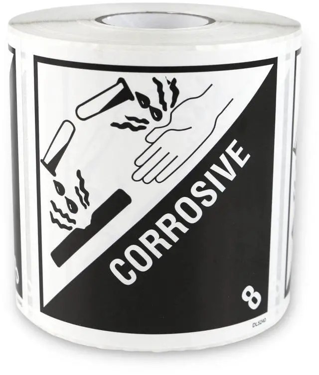 Main image of FindTape Regulated DOT Shipping Labels: 4 in. x 4 in. (CORROSIVE) *500-labels DL5240