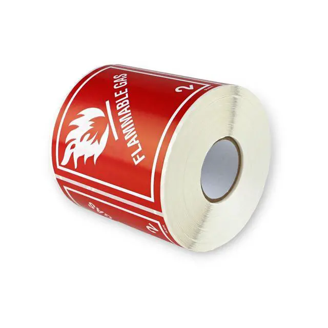 Alt view image 3 of 7 - FindTape Regulated DOT Shipping Labels: 4 in. x 4 in. (CORROSIVE) *500-labels DL5240