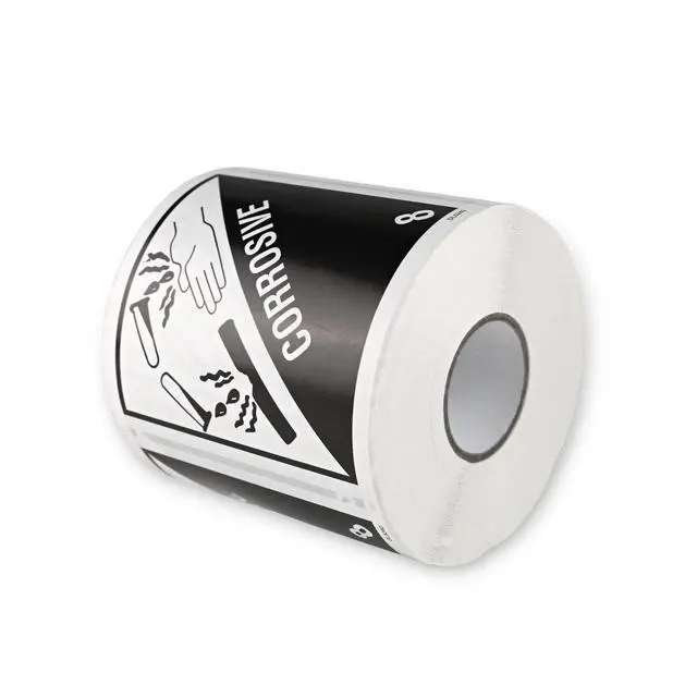 Alt view image 2 of 7 - FindTape Regulated DOT Shipping Labels: 4 in. x 4 in. (CORROSIVE) *500-labels DL5240