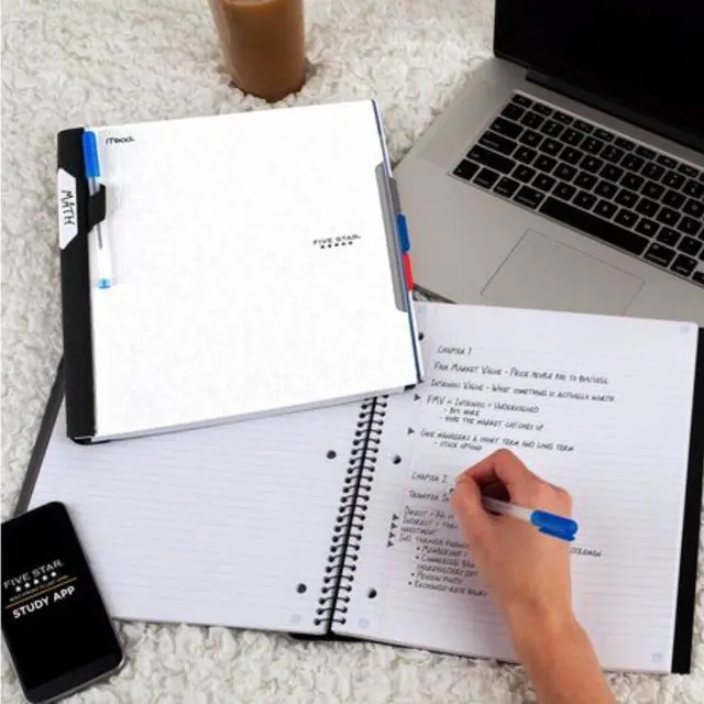 Alt view image 5 of 7 - Five Star Advance 3-Subject Spiral Guard Notebook: 8-1/2 in. x 11 in. (Light Blue)