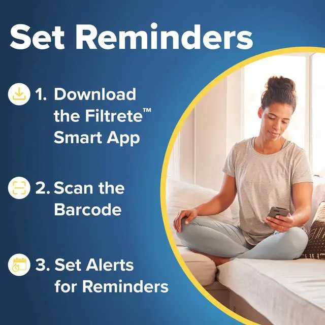Alt view image 6 of 7 - Filtrete F1 Allergen, Bacteria & Virus True HEPA Air Purifier Filter: for 310 Sq. Ft. Large Room Smart Air Purifier / new version (White) FAPF-F1N-2