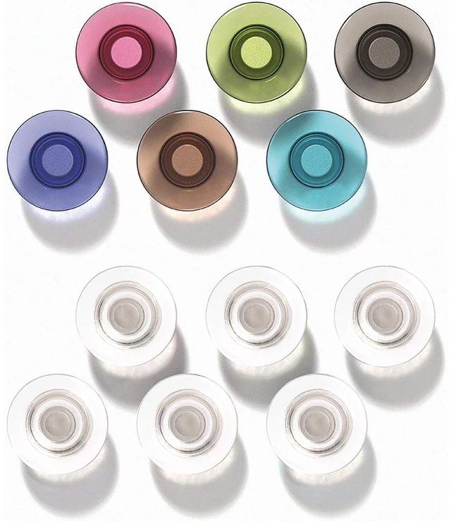 Main image of Quartet Strong Magnets for Glass Dry-Erase Boards: 12-pack (Assorted Colors + Clear) 85393