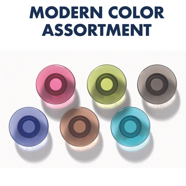 Alt view image 3 of 5 - Quartet Strong Magnets for Glass Dry-Erase Boards: 12-pack (Assorted Colors + Clear) 85393