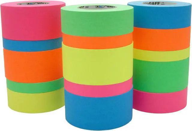 Alt view image 2 of 3 - Pro Tapes Pro-Gaff-Neon Premium Fluorescent Gaffers Tape: 2 in. x 50 yds. (Fluorescent Blue)