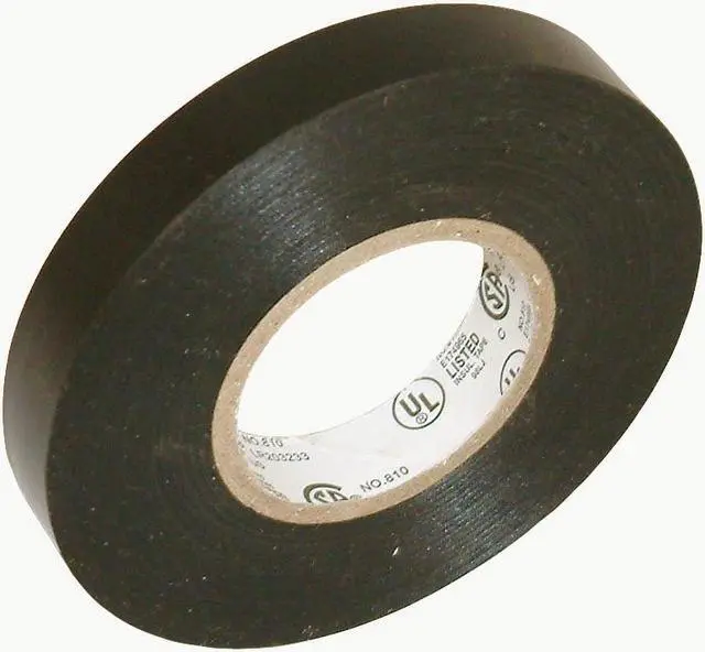 Main image of JVCC Premium Grade Electrical Tape [8 mils thick] (EL7566-AW): 1/2 in. x 66 ft. (Black)