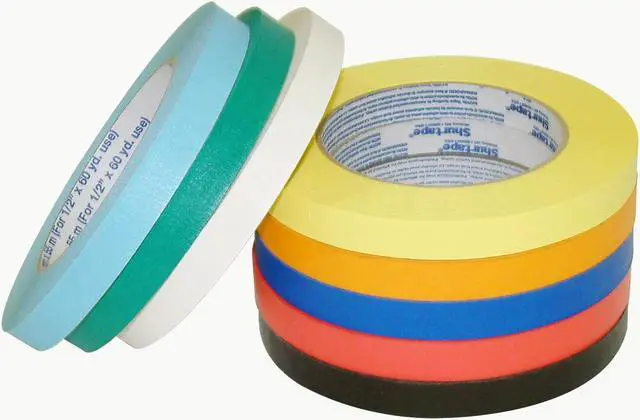 Alt view image 3 of 4 - Shurtape Colored Masking Tape (CP-631): 1/2 in. x 60 yds. (Yellow)