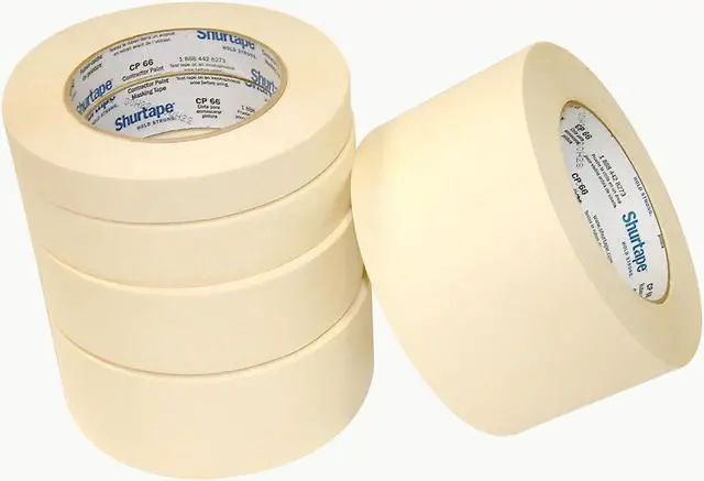 Alt view image 2 of 3 - Shurtape CP-66 Contractor Grade Masking Tape: 1-1/2 in. x 60 yds. (Natural)