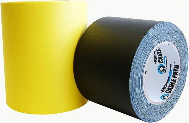 Alt view image 4 of 7 - Pro Tapes Cable Path Tape: 4 in. (96mm actual) x 30 yds. (Yellow with Light Black "CABLE-PATH" printing)
