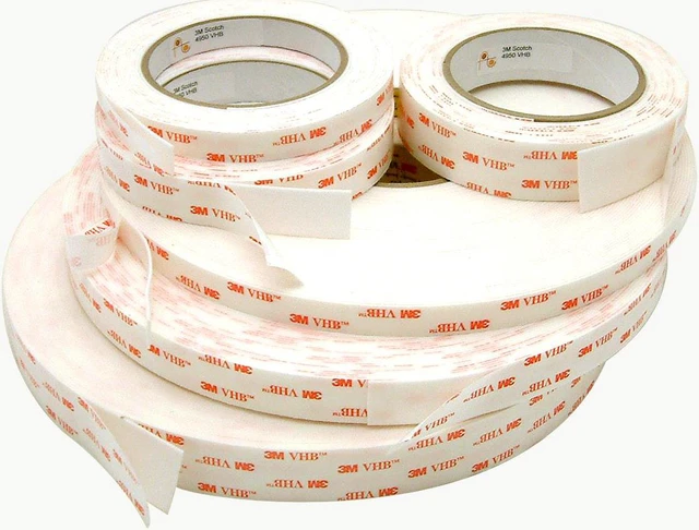 Alt view image 3 of 8 - 3M Scotch 4950 VHB Tape: 1 in. x 36 yds. (White)