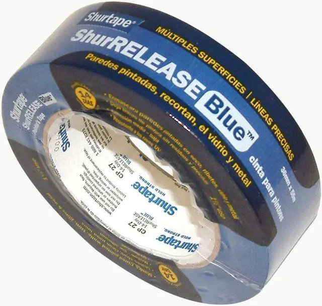 Alt view image 3 of 11 - SHURTAPE CP 27 Painter's Tape, 36 mm W x 55 m L, 5.3 mil Thick, Blue, Rubber