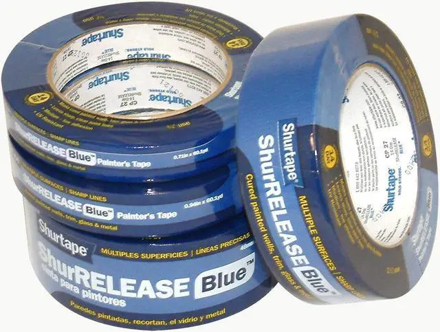 Alt view image 4 of 11 - SHURTAPE CP 27 Painter's Tape, 36 mm W x 55 m L, 5.3 mil Thick, Blue, Rubber