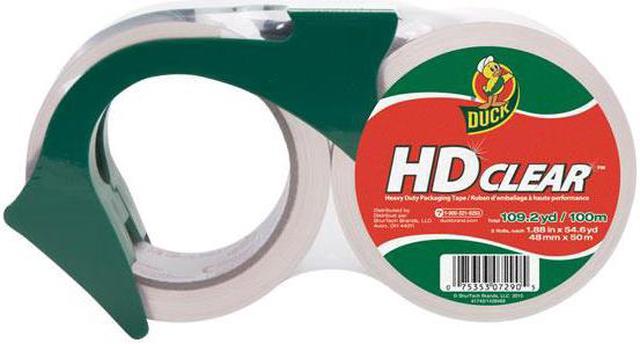 Duck 1.88 in. x 54.6 yd. Heavy-Duty Clear Packing Tape, 2-Pack at
