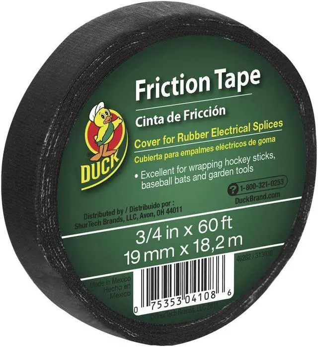 Main image of Duck Brand Friction Tape: 3/4 in x 60 ft. (Black)