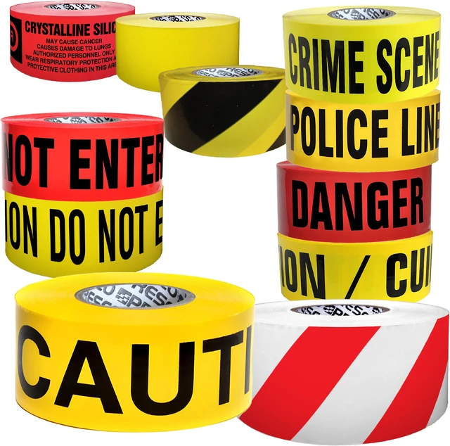 Alt view image 2 of 2 - Presco Solids & Stripes Barricade Tape: 3 in x 1000 ft. (Red with White stripes) - OEM