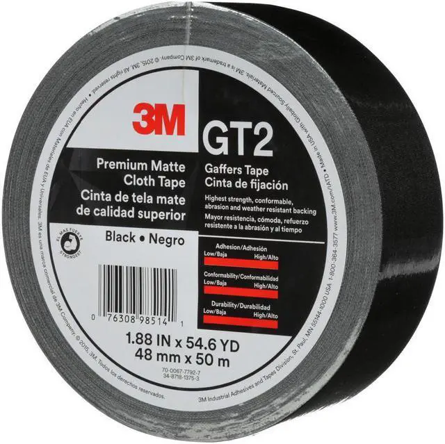 Main image of 3M Matte Cloth Tape 1-9/10"x163-4/5' 11 mil BK GT2 - OEM