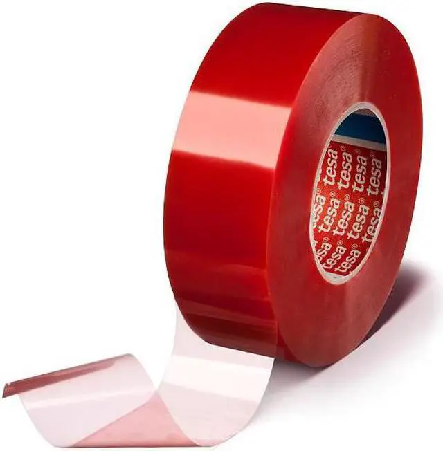 Alt view image 4 of 5 - tesa Double-Sided Polyester Film Tape [Acrylic Adhesive] (4965): 2 in. x 60 yds. (Clear)