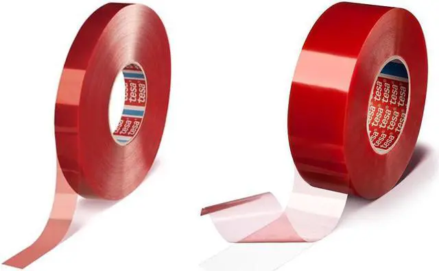 Main image of tesa Double-Sided Polyester Film Tape [Acrylic Adhesive] (4965): 2 in. x 60 yds. (Clear)