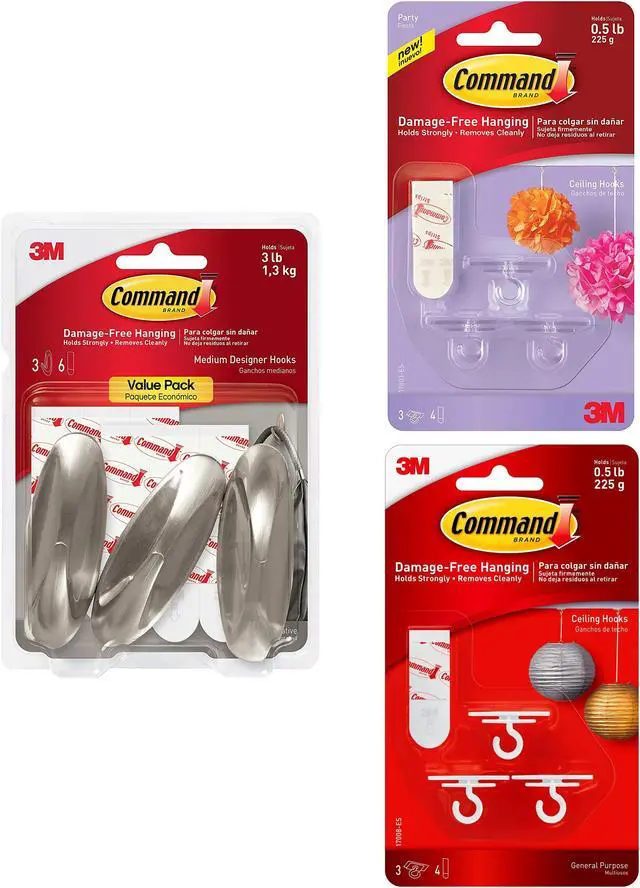 Alt view image 6 of 10 - COMMAND UTENSIL HOOK 17067ES-3PK