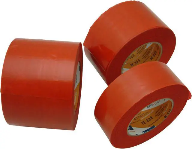 Alt view image 2 of 4 - Shurtape Non-UV-Resistant Polyethylene Tape (PE-333): 2 in. (48mm actual) x 60 yds. (Red) *straight edge