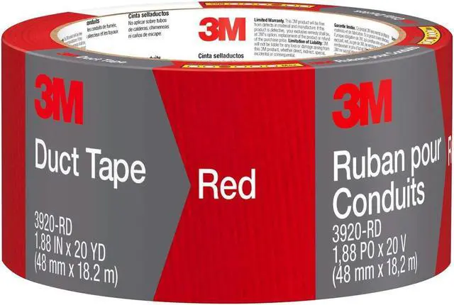 Alt view image 3 of 5 - 3920-RD Duct Tape, Red, 1.88-In. x 20-Yd. - Quantity 1