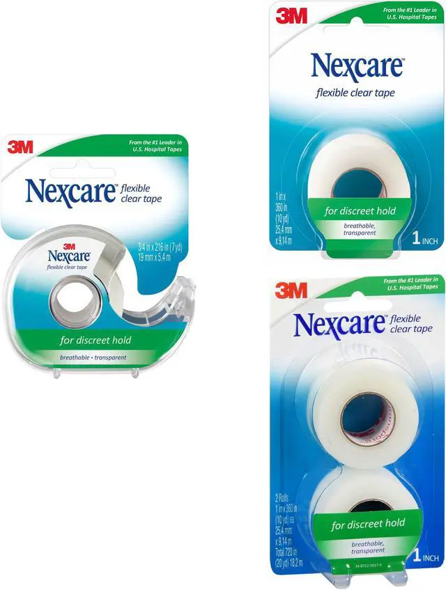 Alt view image 2 of 2 - 3M Scotch 77 Nexcare Flexible Clear First Aid Tape: 1 in x 30 ft. (Clear) - OEM