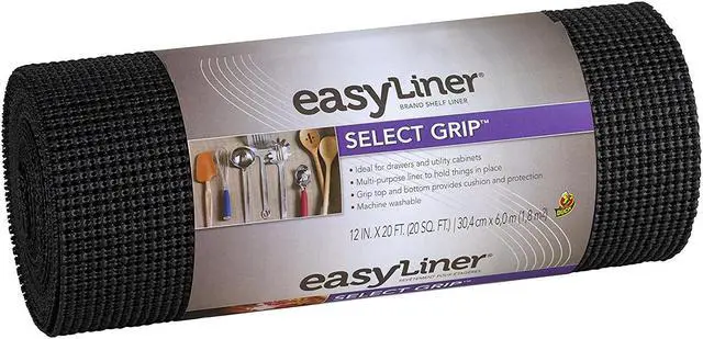 Main image of Duck Brand Select Grip EasyLiner Brand Shelf Liner: 12 in x 20 ft. (Black) - OEM