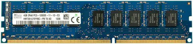 Alt view image 4 of 4 - Hynixhynix Hmt351u7efr8c-Pb Hynix 4Gb (1X4gb) Pc312800 Ddr31600mhz Sdram 2Rx8 Ecc Unbuffered Cl11 240Pin Dimm Memory Module
