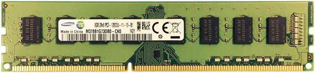 Alt view image 2 of 2 - 8gb 240p Pc3-12800 Cl11 16c 512x8 Ddr3-1600 2rx8 1.5v Udimm Rfb, Samsung, Cyw, M378b1g73db0-ck0