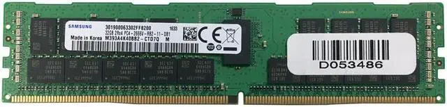 Alt view image 6 of 9 - Samsung 32GB 288-Pin DDR4 2666 (PC4 21300) RDIMM 1.2V Server Memory Model M393A4K40BB2-CTD