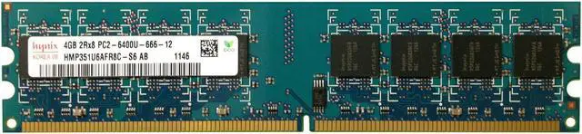 Alt view image 2 of 3 - Hynix 4GB PC2-6400 DDR2-800 800Mhz 240 pin CL6 Desktop Memory HMP351U6AFR8C-S6